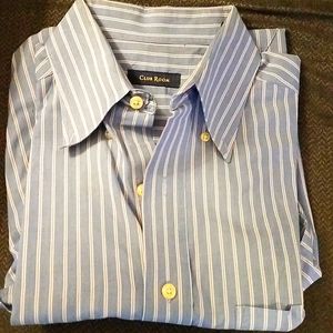 Club Room beautiful striped dress shirt size 15 neck 32/33 M